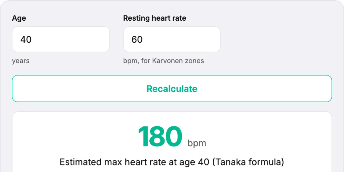 Max Heart Rate Calculator